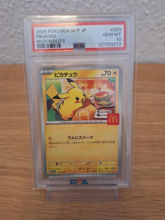 Pokémon - 1 Graded card - Pikachu #020 - PSA 10, Hobby en Vrije tijd, Verzamelkaartspellen | Pokémon