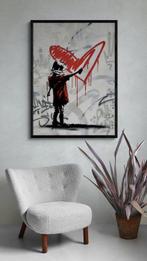 Asko - Fight For Love - XXL Canvas - Graffiti Stencil Art, Antiek en Kunst