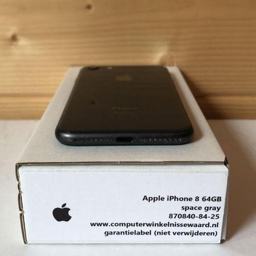 nieuwstaat Apple iphone 8 black 64GB + 12 maanden garantie, Telecommunicatie, Mobiele telefoons | Apple iPhone, Zo goed als nieuw