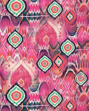 Poplin Katoen Abstract Batik Roze, Hobby en Vrije tijd, Stoffen en Lappen, Roze, Nieuw