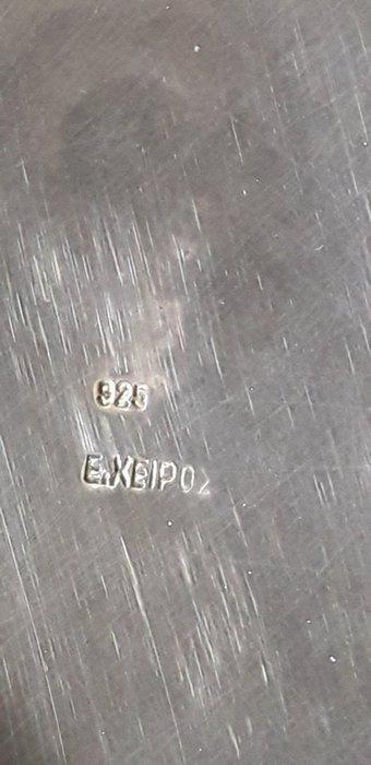 Kom - .925 zilver - Met de hand gemaakt zilveren (925) kom, Antiek en Kunst, Antiek | Goud en Zilver