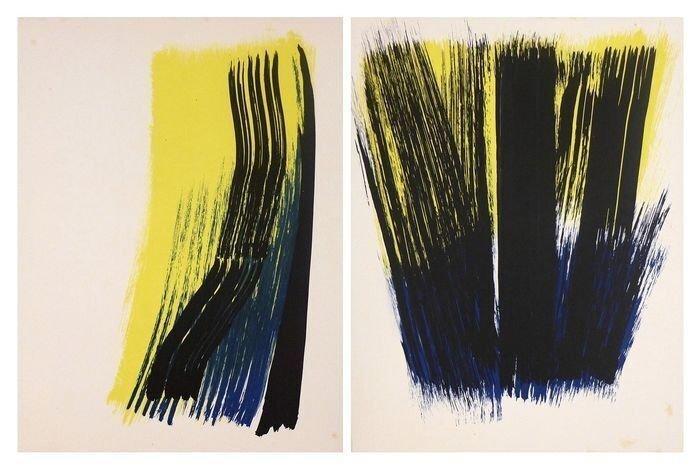 Hans Hartung (1904-1989) - Farandole (diptyque), Antiek en Kunst, Antiek | Overige Antiek