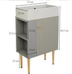 Compact Badkamermeubel met Wastafel 55 cm – Modern, Huis en Inrichting, Badkamer | Badkamermeubels, Verzenden, Nieuw