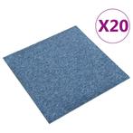 vidaXL Tapijttegels 20 st 5 m² 50x50 cm blauw, Doe-het-zelf en Verbouw, Vloerdelen en Plavuizen, Verzenden, Nieuw
