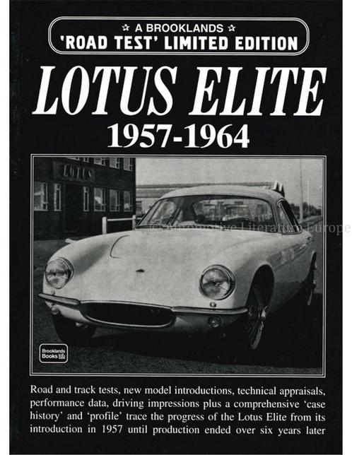 LOTUS ELITE 1957-1964, ROAD TEST LIMITED EDITITION, Boeken, Auto's | Boeken