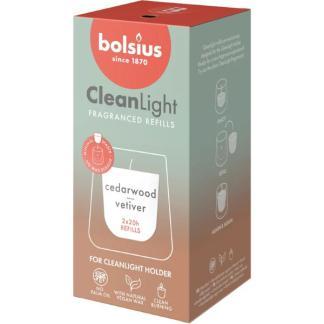 Bolsius CleanLight navulling | Cedarwood & Vertiver, Huis en Inrichting, Woonaccessoires | Kandelaars en Kaarsen, Nieuw, Verzenden