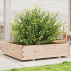 vidaXL Plantenbak 100x100x26,5 cm massief grenenhout, Tuin en Terras, Verzenden, Nieuw, Hout