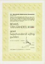 Bouwfonds Nederlanse Gemeenten, aandeel uit 1963, Postzegels en Munten, Aandelen en Waardepapieren, Ophalen of Verzenden, 1950 tot 1970