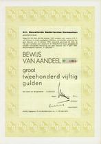 Bouwfonds Nederlanse Gemeenten, aandeel uit 1963, 1950 tot 1970, Ophalen of Verzenden, Aandeel