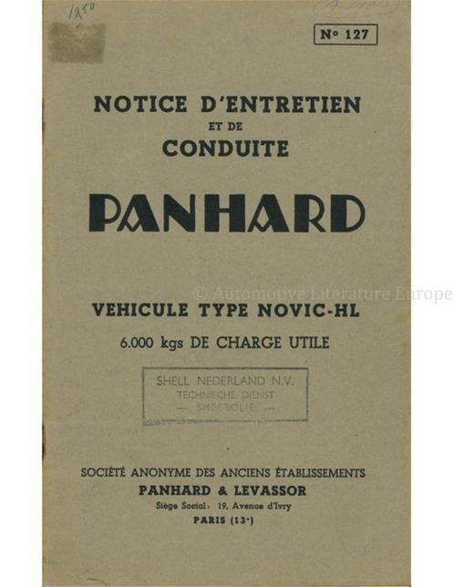 1949 PANHARD & LEVASSOR NOVIC-HL INSTRUCTIEBOEKJE FRANS, Auto diversen, Handleidingen en Instructieboekjes
