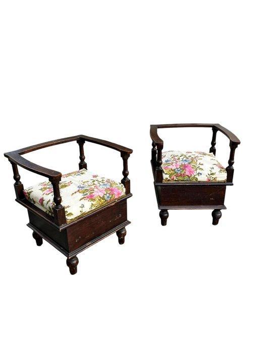 Fauteuil (2) - Walnoot - fauteuils begin 1900, Antiek en Kunst, Curiosa en Brocante