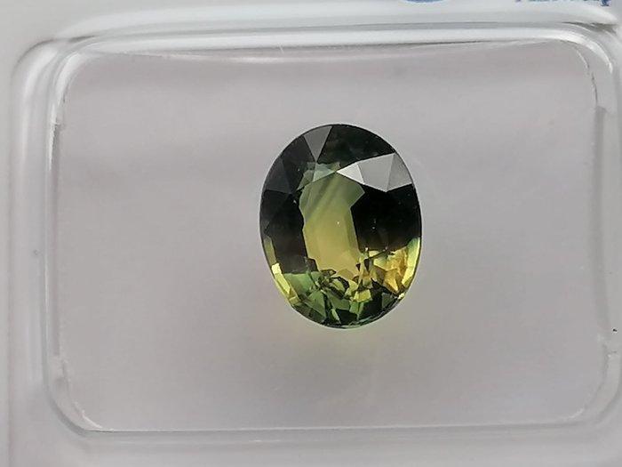 1 pcs Meerkleurig Saffier - 1.86 ct - Antwerp Laboratory for, Sieraden, Tassen en Uiterlijk, Edelstenen