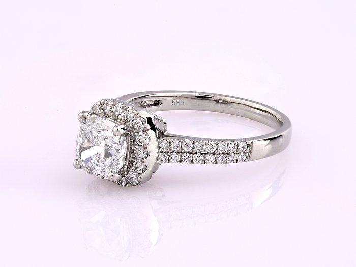 Ring - 14 karaat Witgoud - 2.08ct. tw. Diamant (Lab-grown) -, Sieraden, Tassen en Uiterlijk, Ringen