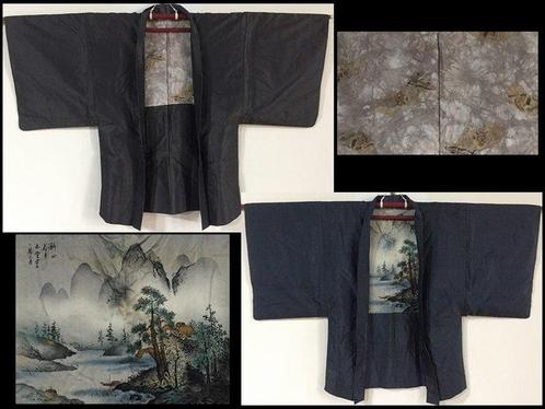 Set van 2 / landschap / Japanse vintage kimono  HAORI jas, Antiek en Kunst, Antiek | Overige Antiek