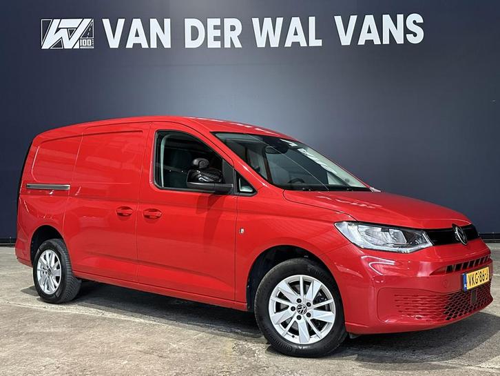 Volkswagen Caddy Cargo Maxi 2.0 TDI 102pk L2H1 Euro6 Airco |, Auto's, Bestelauto's, Dealer onderhouden, Lease, Zwart, Handgeschakeld