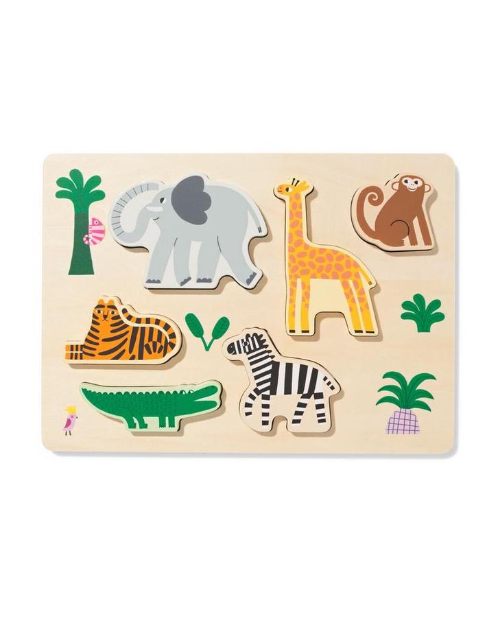 HEMA Voelpuzzel 30x22cm wild hout, Kinderen en Baby's, Speelgoed | Kinderpuzzels, Nieuw, Verzenden