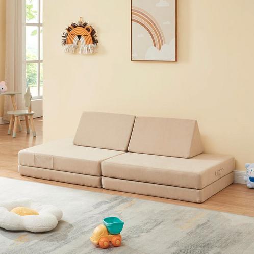 Speelbank Norhulta 5-delig kinderbank 150x66x45,5 cm beige [, Kinderen en Baby's, Kinderkamer | Bedden, Verzenden