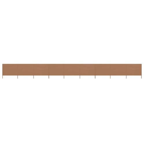 vidaXL Windscherm 9-panelen 1200x160 cm stof taupe, Tuin en Terras, Zonneschermen, Nieuw, Verzenden