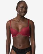 HEMA Voorgevormde push-up beugel bh donkerrood, Verzenden