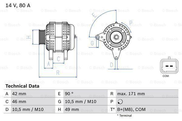 Dynamo / Alternator CITROËN C3 Pluriel,I (1.4,1.1 i,1.1.., Auto-onderdelen, Motor en Toebehoren, Nieuw, Ophalen of Verzenden