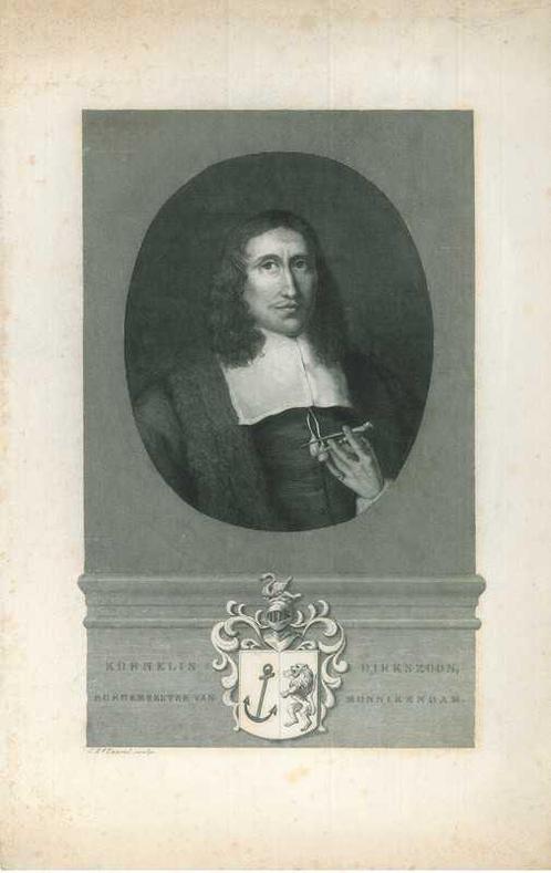 Portrait of Cornelis Dirkszoon, Antiek en Kunst, Kunst | Etsen en Gravures
