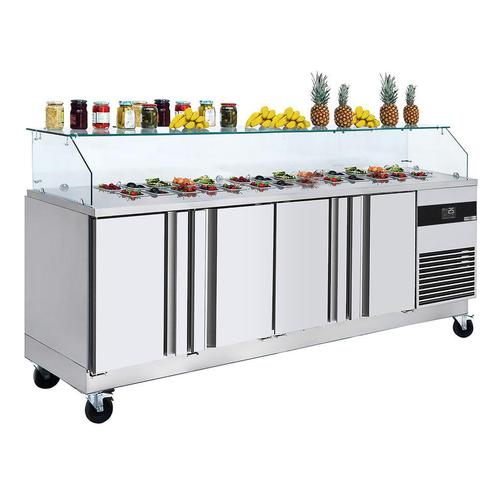 GGM Gastro | Saladette PREMIUM - 2330mm - 4 deuren - met |, Zakelijke goederen, Horeca | Meubilair en Inrichting, Nieuw in verpakking