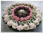 Actie taart foambloemen- rose cake 15 cm. pinkroze, Ophalen of Verzenden, Nieuw