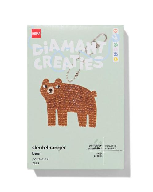HEMA Diamantcreaties sleutelhanger beer, Hobby en Vrije tijd, Knutselen, Nieuw, Verzenden