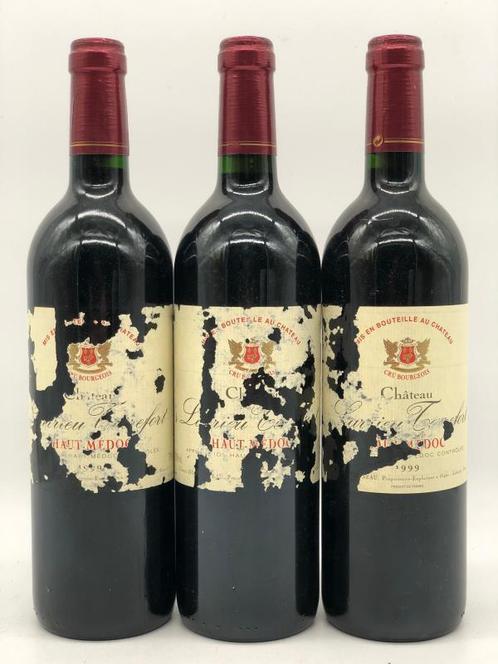 3 x 75cl Chateau Larrieu-Terrefort, Haut-Medoc 1999 (rood), Verzamelen, Wijnen, Frankrijk, Rode wijn, Nieuw, Ophalen of Verzenden
