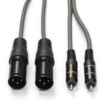 2 x XLR naar Tulp kabel, Verzenden, Nieuw