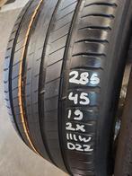 285/45/19 Michelin 111W Latitude  (ZP) sport3 D22 2x 6mm, Gebruikt, 285 mm, Band(en), Personenwagen