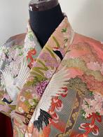 Japanse Uchikake bruidskimono met reigers en pioenen,, Antiek en Kunst