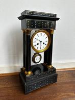 Portico klok Napoleon III geeboniseerd hout, metaal en, Antiek en Kunst