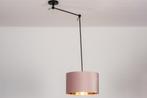 Rietveld Hanglampen - Zwart, Koper, Roze - Stof, Metaal, Huis en Inrichting, Lampen | Hanglampen, Verzenden, Nieuw