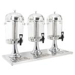 vidaXL Drievoudige sapdispenser roestvrij staal 3x8 L, Huis en Inrichting, Keuken | Keukenbenodigdheden, Verzenden, Nieuw