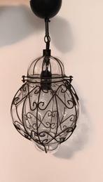 Plafondlamp - Glas, Staal - Gekooide hanglamp