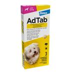 AdTab Anti Vlo en Teek Kauwtabletten Hond >2,5-5,5 kg 3 tabl, Dieren en Toebehoren, Overige Dieren-accessoires, Nieuw, Verzenden
