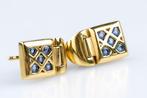 Oorbellen - 18 karaat Geel goud - 0.20ct. tw. Saffier, Nieuw