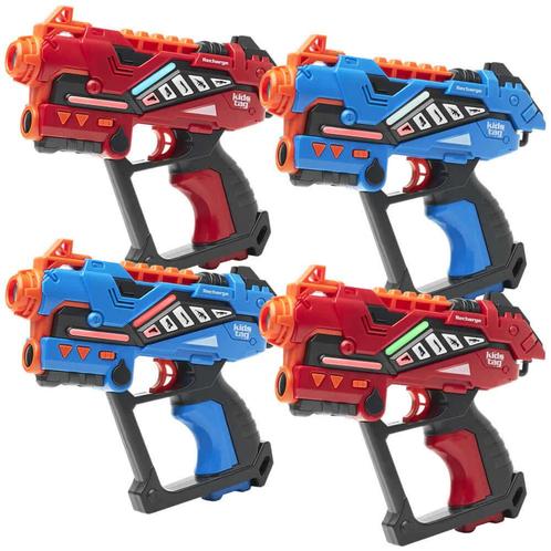 NIEUW: Oplaadbare lasergame set kopen? 4 laserguns met accu, Kinderen en Baby's, Speelgoed | Buiten | Actiespeelgoed, Nieuw, Ophalen of Verzenden