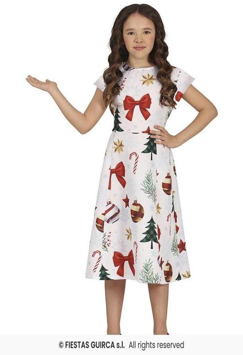 Kerst Jurkje X-Mas Symbolen Wit Meisje, Kleding | Dames, Carnavalskleding en Feestkleding, Nieuw, Ophalen of Verzenden