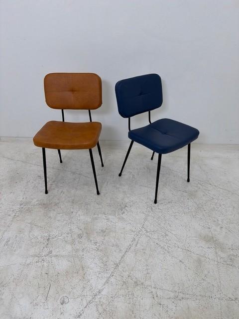 Satelliet Gerlin SC kantine- en eetkamerstoel blauw cognac, Zakelijke goederen, Kantoor en Winkelinrichting | Kantoormeubilair en Inrichting