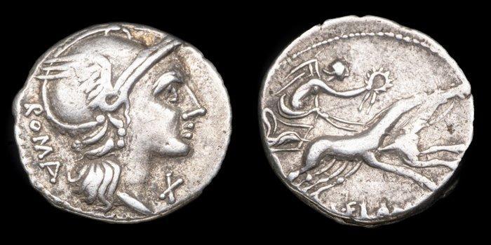 Romeinse Republiek. L. Flaminius Cilo (109 b. C.). Denarius, Postzegels en Munten, Munten | Europa | Niet-Euromunten