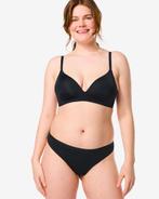 HEMA Dames strings stretch katoen - 2 stuks zwart, Kleding | Dames, Verzenden, Zwart