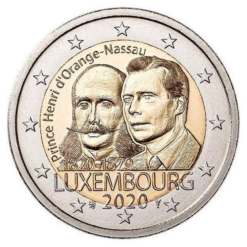 Luxemburg 2 Euro Prins Hendrik 2020, Postzegels en Munten, Munten | Europa | Euromunten, Verzenden