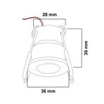 Monno LED inbouwspot 3 Watt (IP65) los zonder driver, Nieuw, Verzenden