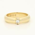 Ring - 14 karaat Geel goud - 0.10ct. tw. Diamant, Nieuw