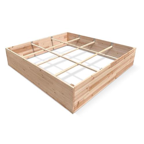 IvoQ Verhoogde Houten Moestuinbak – Perfect voor Jouw Vierka, Tuin en Terras, Bloembakken en Plantenbakken, Minder dan 30 cm, 100 cm of meer