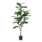 Kunstplant - Ficus Lyrata - Tabaksplant - 125 cm, Verzenden, Nieuw