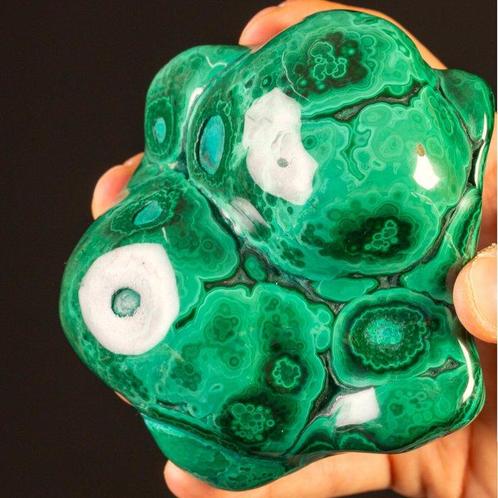 AAA-kwaliteit - Natuurlijke vrije vorm malachiet -, Verzamelen, Mineralen en Fossielen