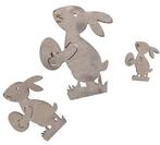 Houten Haasjes Grijs 3/5/7 cm 20 stuks, Ophalen of Verzenden, Nieuw